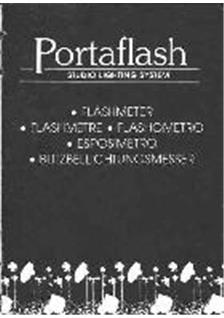 Jessop Group Portaflash FlashMeter manual. Camera Instructions.